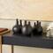 CosmoLiving by Cosmopolitan Black Round Ceramic Bud Vase Set